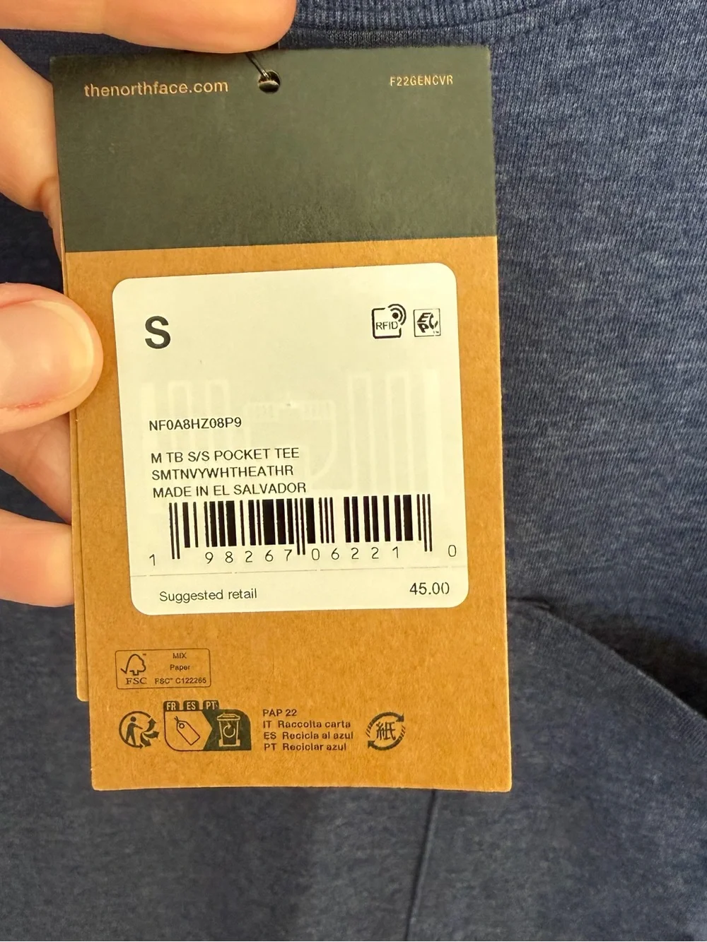 The North Face new tags